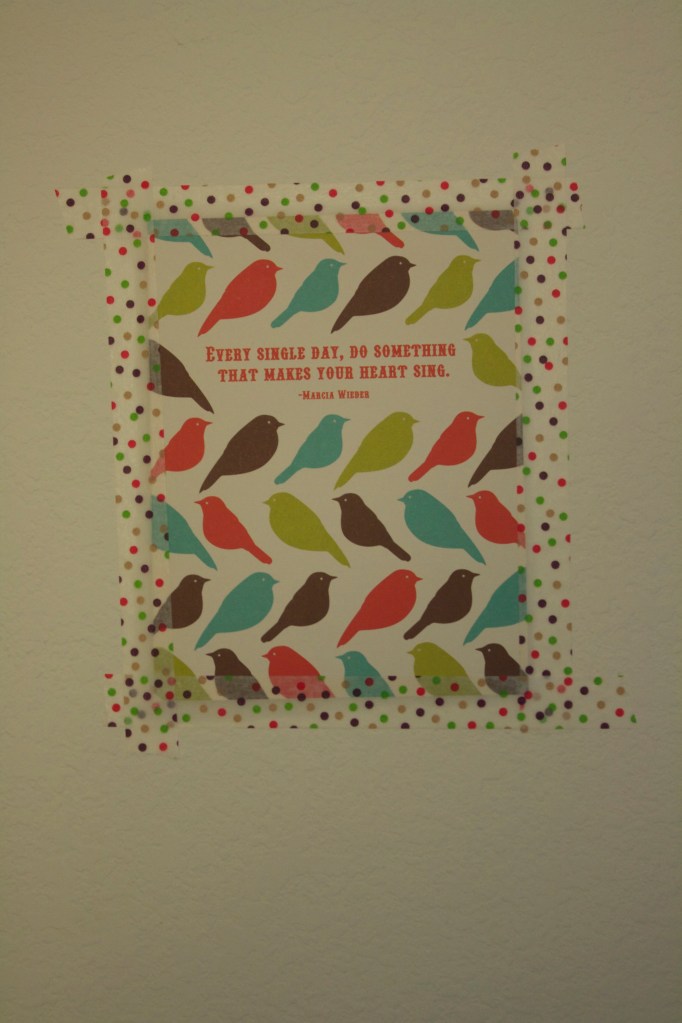Washi tape frame